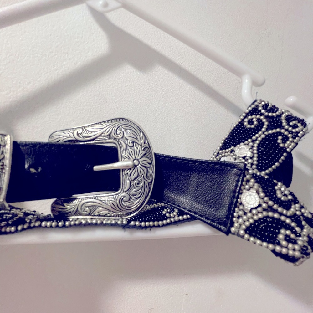 Black jeweled belt